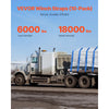 VEVOR Winch Straps, 4" x 30', 6000 lbs Load Capacity, 18000 lbs Breaking Strength, Truck Straps with Flat Hook, Flatbed Tie Downs Cargo Control for Trailers, Farms, Rescues, Tree Saver, Blue (10 Pack)