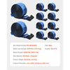 VEVOR Winch Straps, 4" x 30', 6000 lbs Load Capacity, 18000 lbs Breaking Strength, Truck Straps with Flat Hook, Flatbed Tie Downs Cargo Control for Trailers, Farms, Rescues, Tree Saver, Blue (10 Pack)