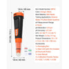 VEVOR pH Meter, Accurate pH/EC (Conductivity)/TDS (ppm) Multi-Parameter Measurement, IP68 Waterproof Probe, Pocket Tester Kit with Calibration Powder Packets, VA Display, for Water Quality Testing
