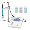 VEVOR Benchtop pH Meter, 0-14 pH Range, Laboratory Tester Kit with Large Backlit Display, Calibration Solutions, Power Adapter, Stores Up to 50 Readings, for Temperature and Water Quality Testing