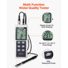 VEVOR pH Meter, 0-14 pH Range, IP68 Waterproof Probe, 3-Point Auto Calibration, Portable Tester Kit with Calibration Powder Packets, Temperature Probe, Carrying Case, for Drinking Water, Hydroponics