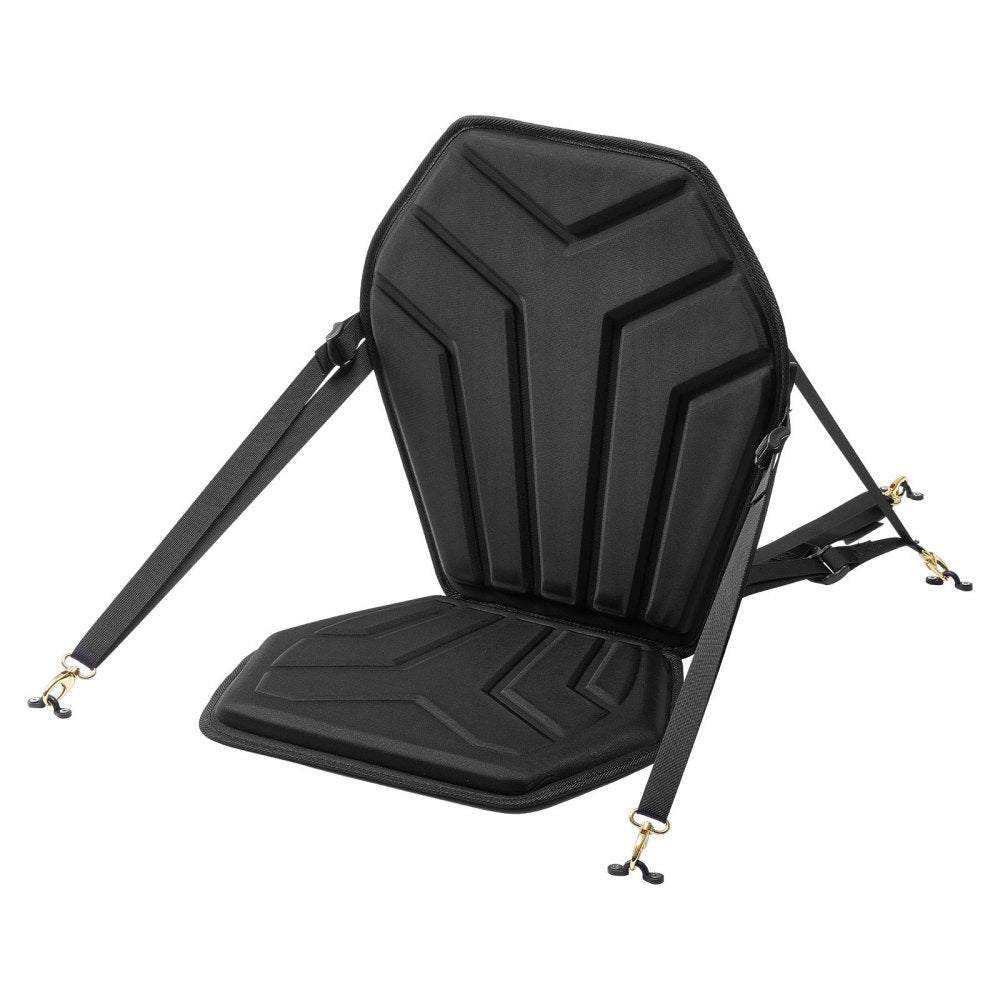 VEVOR Kayak Seat, 1 Pack 1" Thick, Universal Paddle Board Seat with Back Support, Hexagonal Sit-on-Top Soft Padded Cushion with Storage Bag & Adjustable Straps for SUP, Fishing Boat, Inflatable Kayak