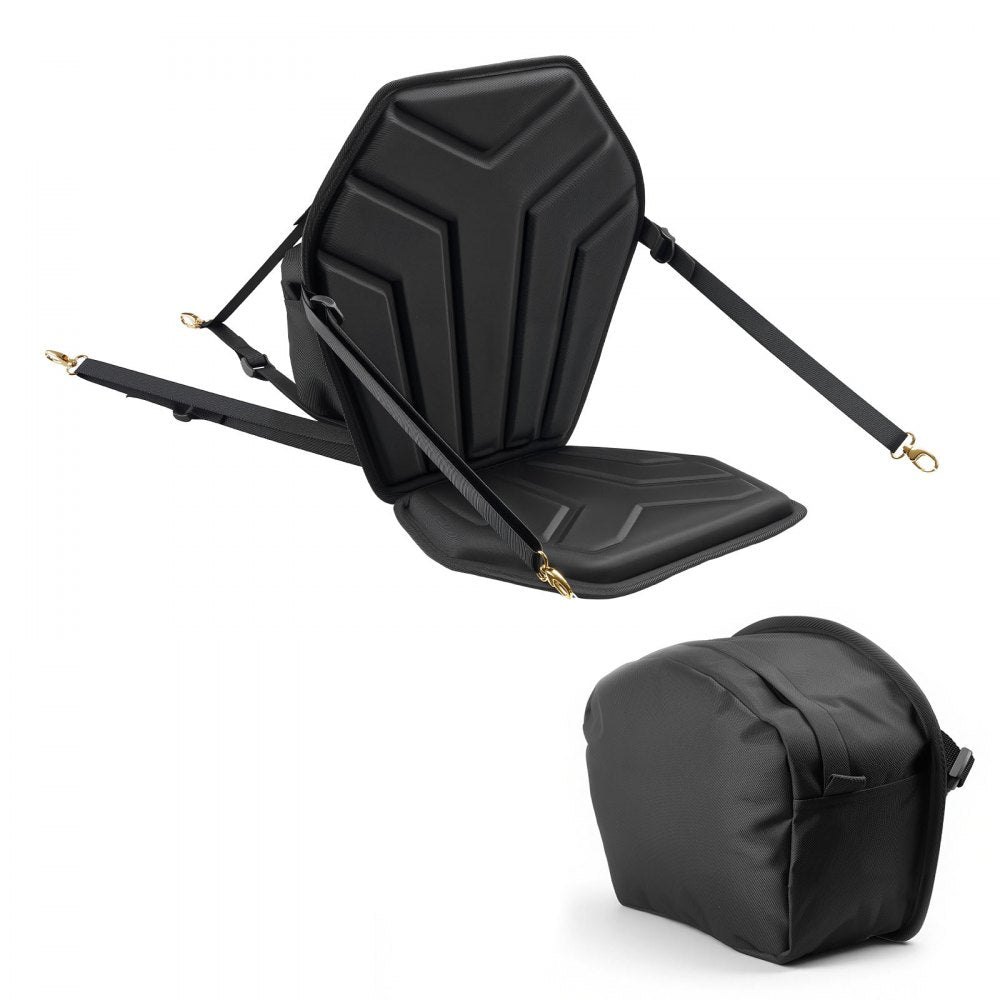 VEVOR Kayak Seat, 1 Pack 1" Thick, Universal Paddle Board Seat with Back Support, Hexagonal Sit-on-Top Soft Padded Cushion with Storage Bag & Adjustable Straps for SUP, Fishing Boat, Inflatable Kayak