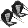 VEVOR Kayak Seat, 2 Pack 0.5" Thick, Universal Paddle Board Seat with Back Support, Sit-on-Top Soft Padded Cushion with Storage Bag & Adjustable Straps for SUP, Canoe, Fishing Boat, Inflatable Kayak