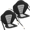 VEVOR Kayak Seat, 2 Pack 0.5" Thick, Universal Paddle Board Seat with Back Support, Sit-on-Top Soft Padded Cushion with Storage Bag & Adjustable Straps for SUP, Canoe, Fishing Boat, Inflatable Kayak
