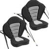 VEVOR Kayak Seat, 2 Pack 2" Thick, Universal Paddle Board Seat with Back Support, Sit-on-Top Soft Padded Cushion with Storage Bag & Adjustable Straps for SUP, Canoe, Fishing Boat, Inflatable Kayak