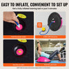 VEVOR Half Exercise Ball Trainer, 23 inch Balance Ball Trainer, 660lbs Capacity Stability Ball, Yoga Ball with Resistance Bands & Foot Pump, Strength Fitness Ball for Home Gym, Full Body Workout, Pink