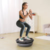 VEVOR Half Exercise Ball Trainer, 23 inch Balance Ball Trainer, 660lbs Capacity Stability Ball, Yoga Ball with Resistance Bands & Foot Pump, Strength Fitness Ball for Home Gym, Full Body Workout, Gray