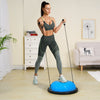 VEVOR Half Exercise Ball Trainer, 23 inch Balance Ball Trainer, 660 lbs Capacity Stability Ball, Yoga Ball with Resistance Bands and Pump, Strength Fitness Ball for Home Gym, Full Body Workouts, Blue