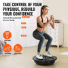 VEVOR Half Exercise Ball Trainer, 23 inch Balance Ball Trainer, 660 lbs Capacity Stability Ball, Yoga Ball with Resistance Bands and Pump, Strength Fitness Ball for Home Gym, Full Body Workouts, Black