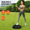 VEVOR Half Exercise Ball Trainer, 26 inch Balance Ball Trainer, 1500lbs Capacity Stability Ball, Yoga Ball with Resistance Bands & Foot Pump, Strength Fitness Ball for Home Gym Full Body Workout Black
