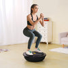 VEVOR Half Exercise Ball Trainer, 26 inch Balance Ball Trainer, 1500lbs Capacity Stability Ball, Yoga Ball with Resistance Bands & Foot Pump, Strength Fitness Ball for Home Gym Full Body Workout Black