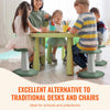 VEVOR Kids Wobble Chair Active Chair  with Sponge Cushion, Wobble Stool Improves Focus, Posture and Calm Children, Ideal for Schools and Preschools, Age 3-7, Green