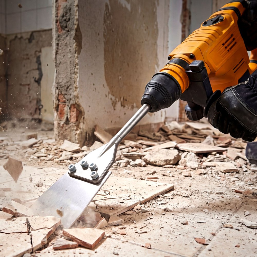 VEVOR SDS Max Floor Scraper, 23.6" x 5.9" Chisel Bit with SDS Max Shank, Compatible with Rotary Hammers, Heat Treated 40Cr Alloy Steel, Sharp Edge for Removing Laminate Flooring, Tiles, and Mortar