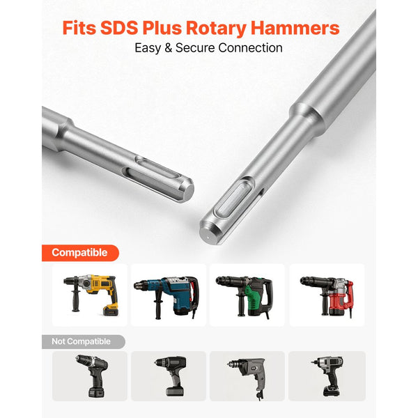 Vevor Chisel Set SDS Plus 4-Piece Rotary Hammer Drill Attachments New ...