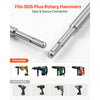 VEVOR SDS Plus Chisel Set, 6pcs SDS Plus Rotary Hammer Drill Attachments, Includes Point, Flat, & U-Groove Chisels, Heat Treated 40Cr Alloy Steel, Sharp Edge for Demolition, Concrete and Brick