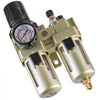 VEVOR Air Compressor Filter Regulator Lubricator (FRL), 3/8" NPT Air Compressor Water Separator, Semi-Auto Drain Air-Drying System with 5μm Brass Filter Element, 145PSI Max Working Pressure, Poly Bowl