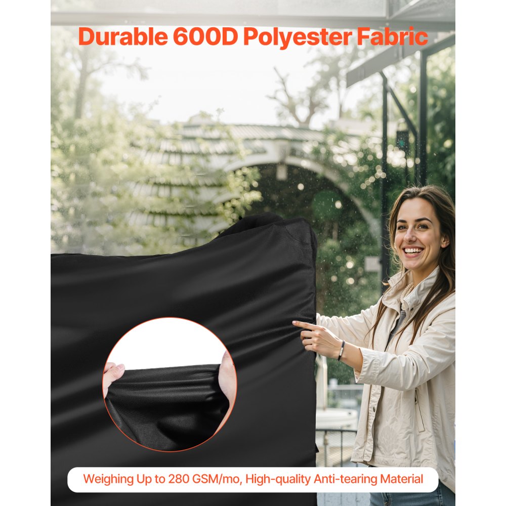 VEVOR Grill Cover, 59 inch BBQ Covers for Outdoor Grills, Waterproof, Fade Resistant, Weather Resistant Heavy Duty 600D Polyester, Easy On/Off, with Secure Buckles, Black