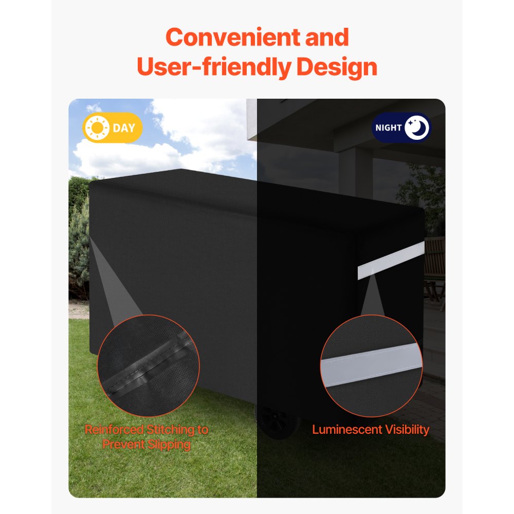 VEVOR Grill Cover, 59 inch BBQ Covers for Outdoor Grills, Waterproof, Fade Resistant, Weather Resistant Heavy Duty 600D Polyester, Easy On/Off, with Secure Buckles, Black
