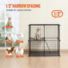 VEVOR Large 2-tier Cat Cage, 28 x 28 x 28", DIY Detachable Metal Wire Cat Enclosure, with Ramp Ladder Adjustable Resting Platform, Crate Large Indoor ＆ Outdoor Exercise Place for Small Animals, Black