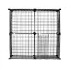 VEVOR Large 2-tier Cat Cage, 28 x 28 x 28", DIY Detachable Metal Wire Cat Enclosure, with Ramp Ladder Adjustable Resting Platform, Crate Large Indoor ＆ Outdoor Exercise Place for Small Animals, Black