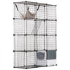 VEVOR Large 4-tier Cat Cage, 41 x 14 x 55", Detachable Metal Wire Cat Enclosure, with Litter Box Hammock Ramp ladders, Indoor & Outdoor Crate Exercise Place Ideal for Kitty, Small Animals, Black