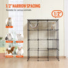 VEVOR Large 4-tier Cat Cage, 41 x 28 x 55", Detachable Metal Wire Cat Enclosure, with 4 Front Doors Hammock Ramp ladders, Indoor & Outdoor Crate Exercise Place Ideal for Kitty, Small Animals, Black
