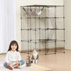 VEVOR Large 4-tier Cat Cage, 41 x 28 x 55", Detachable Metal Wire Cat Enclosure, with 4 Front Doors Hammock Ramp ladders, Indoor & Outdoor Crate Exercise Place Ideal for Kitty, Small Animals, Black