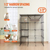 VEVOR Large 4-tier Cat Cage, 41 x 41 x 55", Detachable Metal Wire Cat Enclosure, with 4 Front Doors Hammock Ramp ladders, Indoor & Outdoor Crate Exercise Place Ideal for Kitty, Small Animals, Black