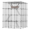 VEVOR Large 4-tier Cat Cage, 41 x 41 x 55", Detachable Metal Wire Cat Enclosure, with 4 Front Doors Hammock Ramp ladders, Indoor & Outdoor Crate Exercise Place Ideal for Kitty, Small Animals, Black