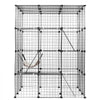 VEVOR Large 4-tier Cat Cage, 41 x 41 x 55", Detachable Metal Wire Cat Enclosure, with 4 Front Doors Hammock Ramp ladders, Indoor & Outdoor Crate Exercise Place Ideal for Kitty, Small Animals, Black