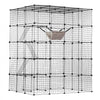 VEVOR Large 4-tier Cat Cage, 54 x 41 x 69", Detachable Metal Wire Cat Enclosure, with 5 Front Doors Hammock Ramp ladders, Indoor & Outdoor Crate Exercise Place Ideal for Kitty, Small Animals, Black