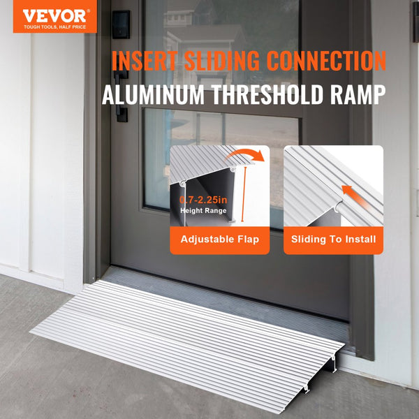 Vevor Threshold Ramp Modular Aluminum Doorway Wheelchair Ramp 2
