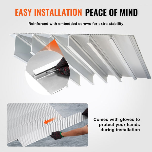 Vevor Threshold Ramp Adjustable Aluminum Doorway Wheelchair Ramp 3