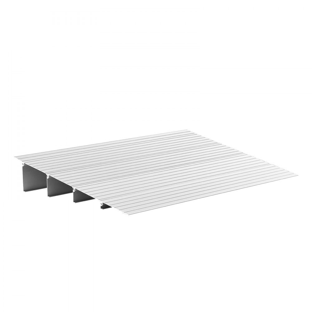 VEVOR Door Threshold Ramp, 4 inch Rise, Aluminum Alloy Threshold Ramp Rated 800 lbs Load Capacity, Handicap Ramps for Home Steps for Wheelchair, Scooters, Power Chairs, Walkers, Bicycle, Tricycle