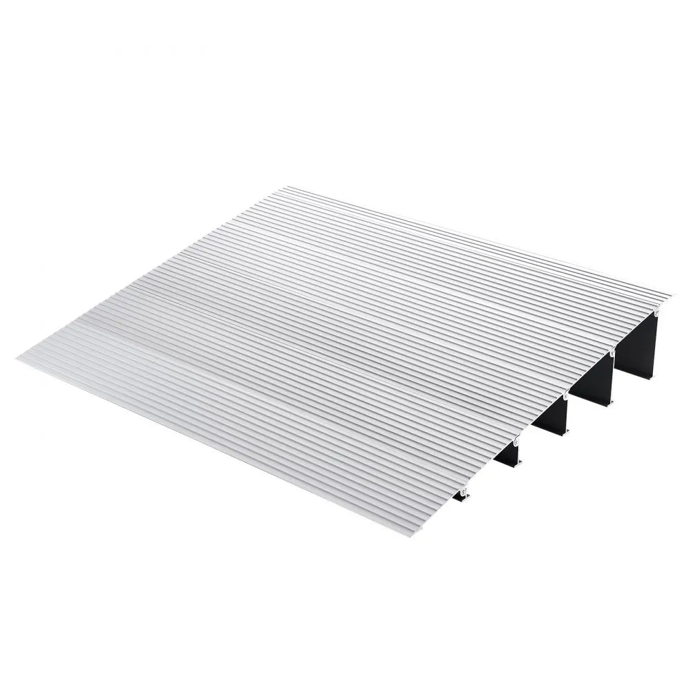 VEVOR Door Threshold Ramp, 5" Rise, 800 lbs Load Capacity, Door Ramp for Wheelchairs, Aluminum Threshold Ramp for Doorways, Adjustable Modular Threshold Ramp for Wheelchairs, Scooters, Power Chairs