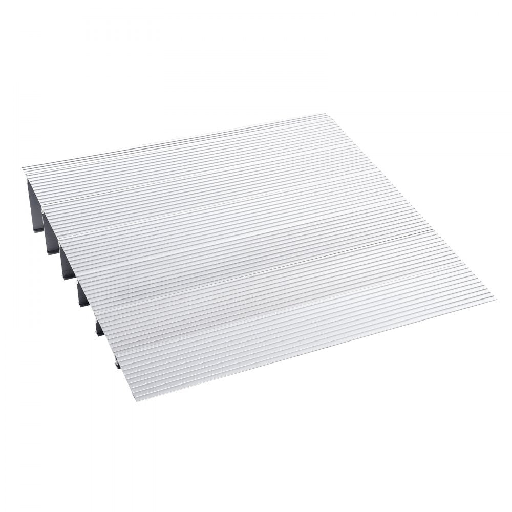 VEVOR Door Threshold Ramp, 6" Rise, 800 lbs Load Capacity, Door Ramp for Wheelchairs, Aluminum Threshold Ramp for Doorways, Adjustable Modular Threshold Ramp for Wheelchairs, Scooters, Power Chairs