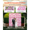 VEVOR 3D Flower Wall Panel, 12 PCS 15 x 15 inch, Artificial Floral Wall Background Mesh Backing Mat,Seamless Design&Easy Installation for Wedding Valentines Day Home Baby Party Backdrop Decor,Pink