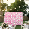 VEVOR 3D Flower Wall Panel, 12 PCS 15 x 15 inch, Artificial Floral Wall Background Mesh Backing Mat,Seamless Design&Easy Installation for Wedding Valentines Day Home Baby Party Backdrop Decor,Pink
