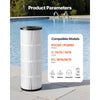 VEVOR Pool Filter Cartridge, 50 Sq. Ft Spa Hot Tub Filter Cartridge Replacement, Compatible with Hayward C500, CX500-RE, Pleatco, Secure for Kids & Pet, Trilobal Pleated, Easy to Clean