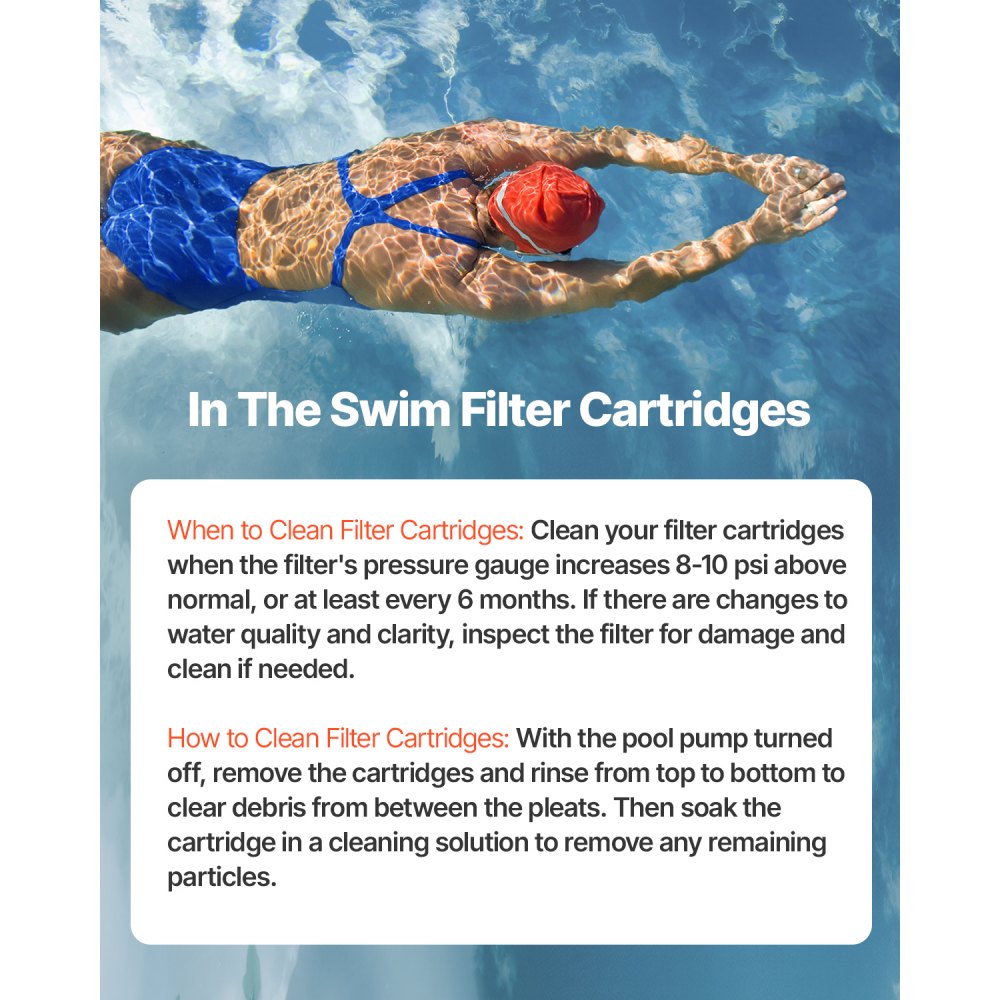 VEVOR Pool Filter Cartridge, 4x 105 Sq. Ft, Spa Hot Tub Filter Cartridge Replacement, Compatible with Pentair CCP420,  Pleatco PCC80-PAK4l, Secure for Kids & Pet, Easy to Clean