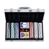 VEVOR Poker Chip Set, 300-Piece Poker Set, Complete Poker Playing Game Set with Aluminum Carrying  Case, 11.5 Gram Casino Chips, Cards, Buttons and Dices, for Texas Hold'em, Blackjack, Gambling