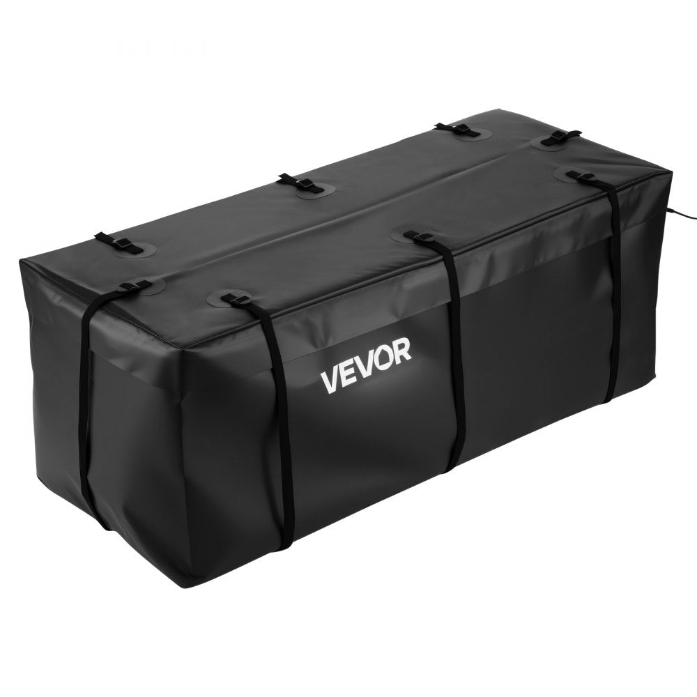 VEVOR Hitch Cargo Carrier Bag, Waterproof 840D PVC, 59.84 x 24.02 x 24.41 in (20 Cubic Feet), Heavy Duty Cargo Bag for Truck Bed Storage with 6 Reinforced Straps, Suitable for Car Vans Hitch Basket