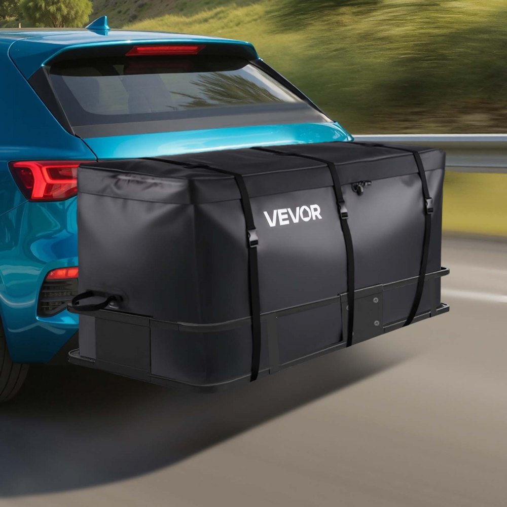 VEVOR Hitch Cargo Carrier Bag, Waterproof 840D PVC, 60.24 x 24.02 x 35.94 in (30 Cubic Feet), Heavy Duty Cargo Bag for Truck Bed Storage with Reinforced Straps, Suitable for Car SUV Vans Hitch Basket