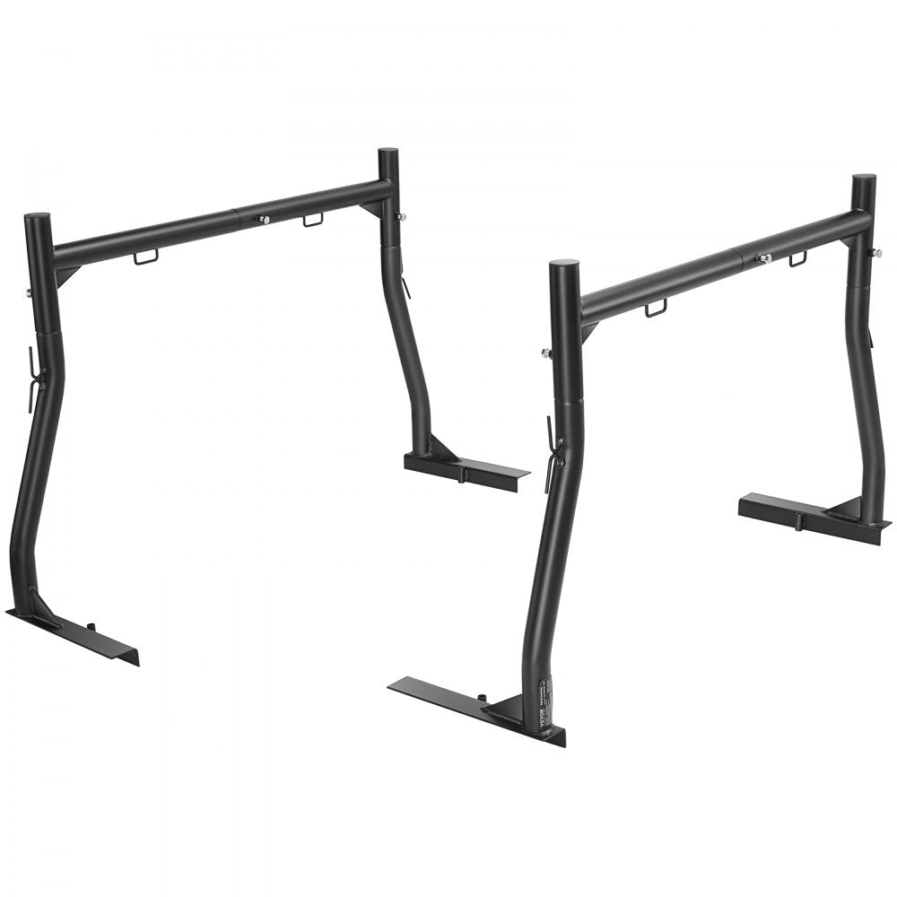 VEVOR Truck Rack, 46-71inch Extendable Truck Ladder Rack, 800 lbs Capacity Steel Ladder Rack for Truck with Non-Drilling J-bolts, Heavy Duty Truck Bed Rack for Kayak, Surfboard, Lumber, Ladder