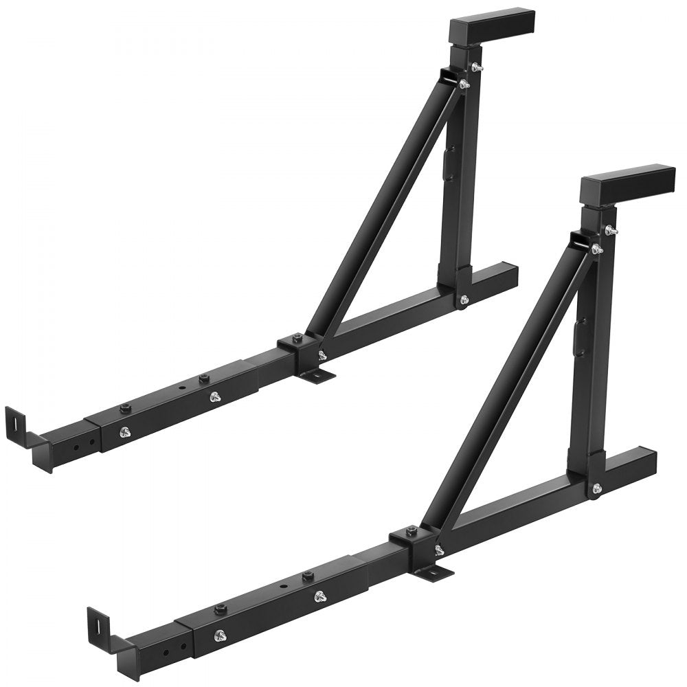 VEVOR Truck Rack, 19-34inch Extendable Truck Ladder Rack, 38.6"-43.6" Adjustable Height, 250 lbs Capacity Steel Ladder Rack for Truck, Heavy Duty Truck Bed Rack for Kayak, Surfboard, Lumber, Ladder