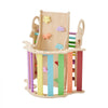 VEVOR Pikler Triangle Set, 9-in-1 Toddler Climbing Toys Indoor, with 2 Wooden Cars, Cushion, Triangle, Arch, and Ramp, 150 lbs Load, Foldable Montessori Climbing Set for Toddlers and Kids, Rainbow
