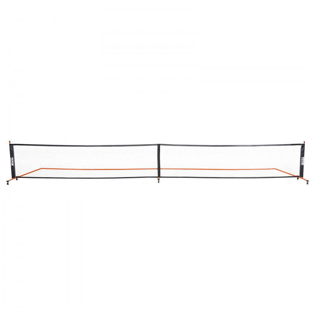 VEVOR Pickleball Net Set, 22FT Regulation Size Portable Pickleball System with Carrying Bag, Balls, and Wheels, Weather Resistant Steady Metal Frame & Strong PE Net, for Outdoor Backyard Driveway