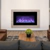 VEVOR 30 inch Electric Fireplace, Wall Mounted Recessed Fire Place with Remote Control, Timer, 1500W, Adjustable Flame Color Brightness, Touch Screen, Overheat Protection, for Living Room,Bedroom