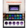VEVOR 36 inch Electric Fireplace, Wall Mounted Recessed Fire Place with Remote Control, Timer, 1500W, Adjustable Flame Color Brightness, Touch Screen, Overheat Protection, for Living Room,Bedroom
